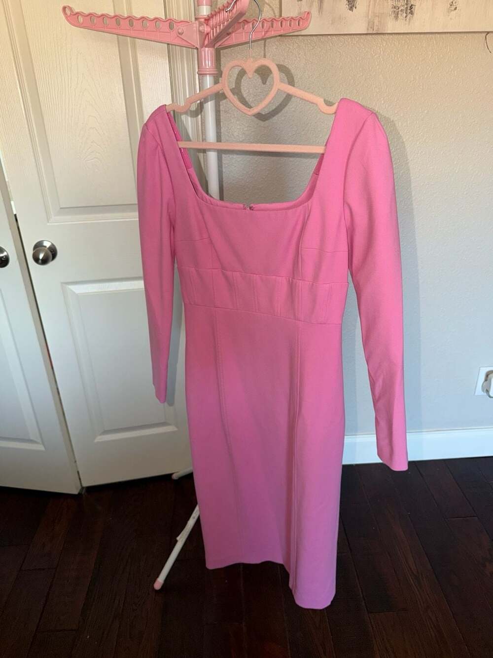 NWOT Antonio Melani Pink Stretch Midi Pencil Cocktail Dress